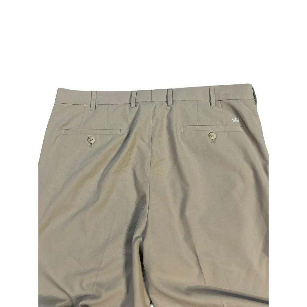 Peter Millar Crown Sport Mens Performance Golf Pants Khaki Tan 36x31 Flat‎ Front